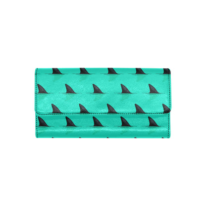 Shark Fin Pattern Women's Trifold Wallet