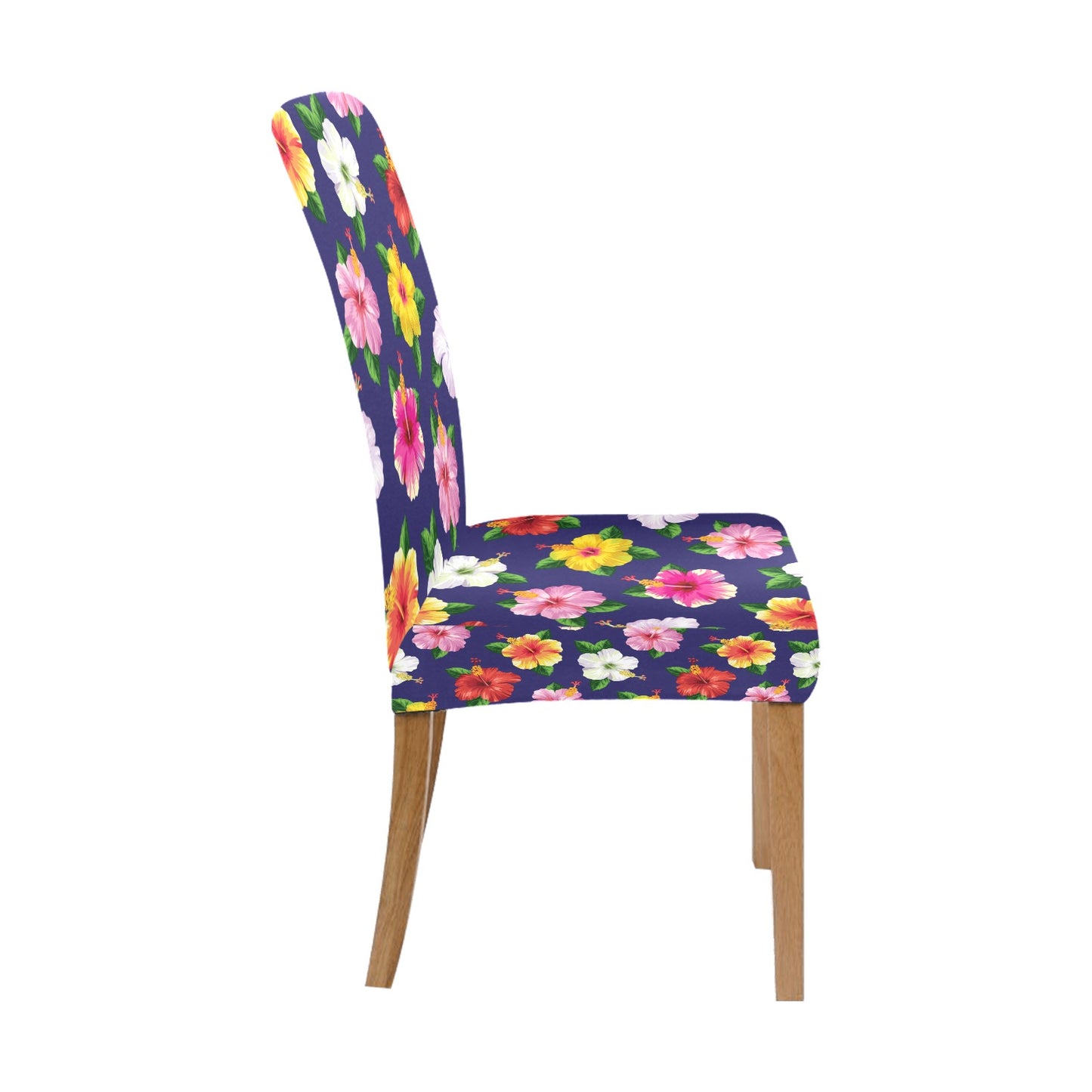 Hibiscus Colorful Print Design LKS301 Dining Chair Slipcover