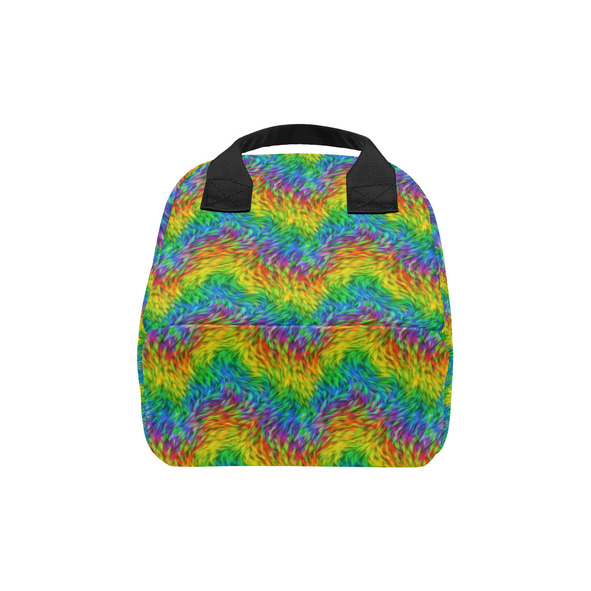 Rainbow Fur Design Print Insulated Lunch Bag