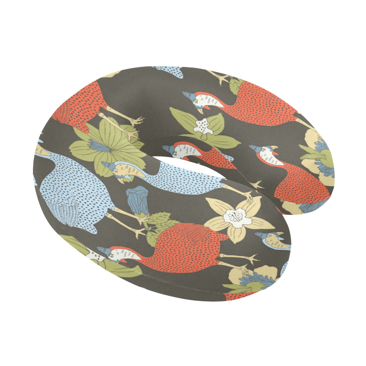 Guinea Fowl Pattern Print Design 02 U-Shaped Travel Neck Pillow