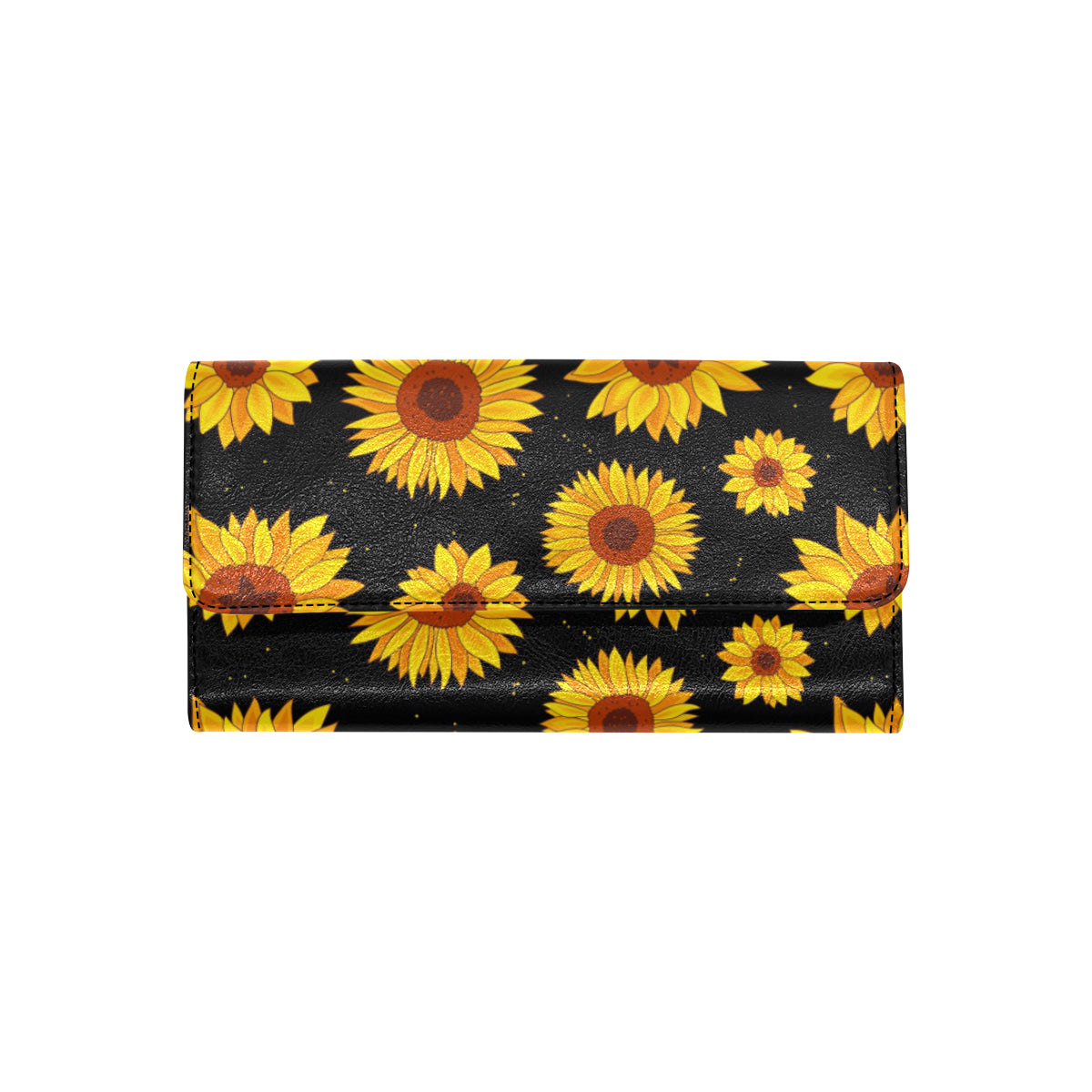 Sunflower Pattern Print Design SF09 Women's Trifold Wallet