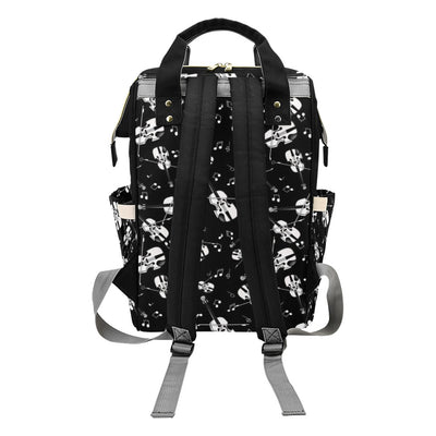 Violin Print Design LKS404 Diaper Bag Backpack