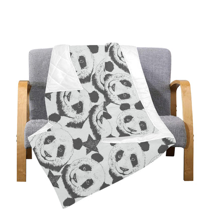Panda Pattern Print Design A02 Premium Quilt