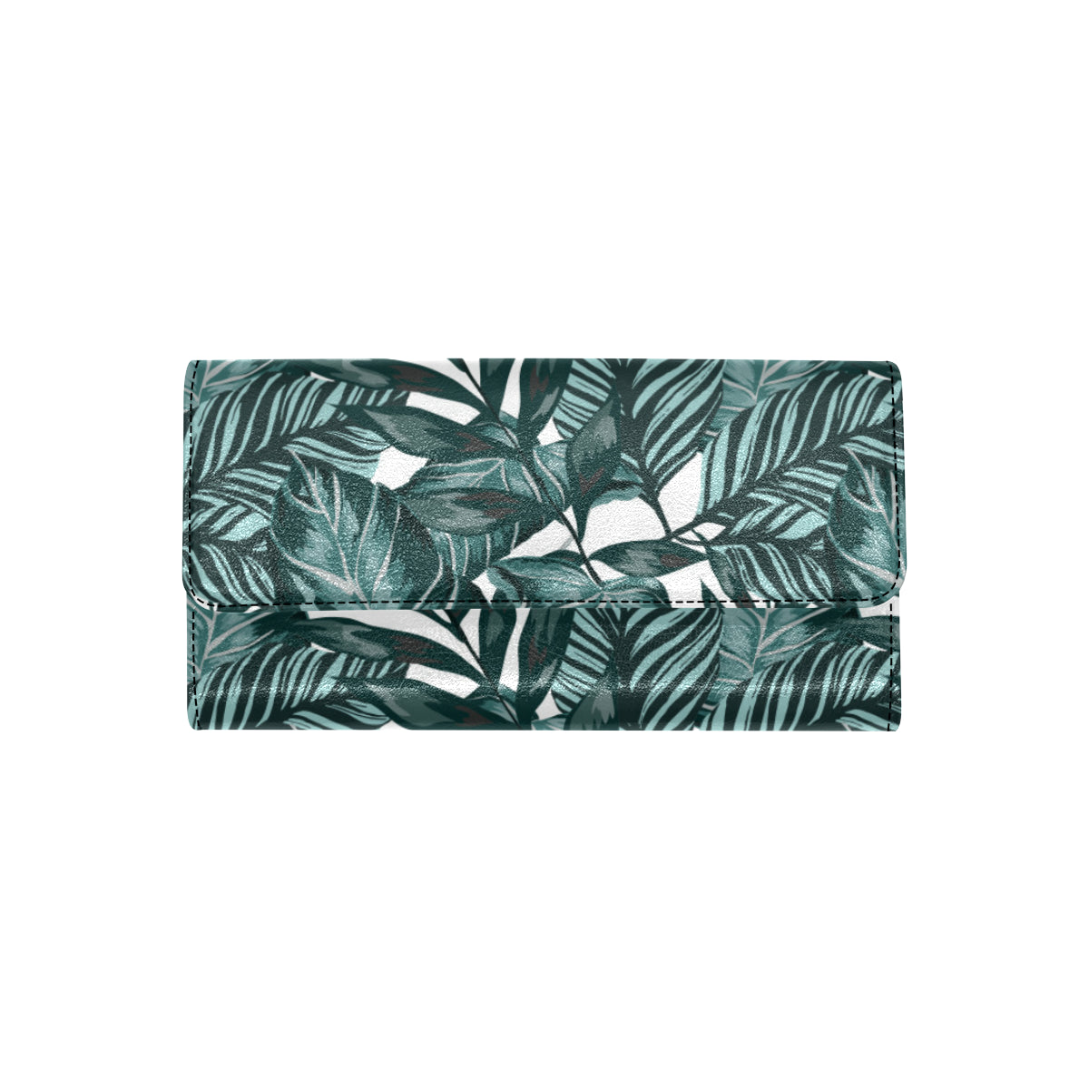 Tropical Palm Leaves Pattern Women's Trifold Wallet
