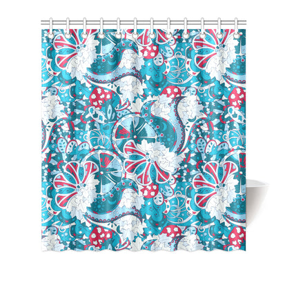 Funky Retro Pattern Print Design A05 Shower Curtain