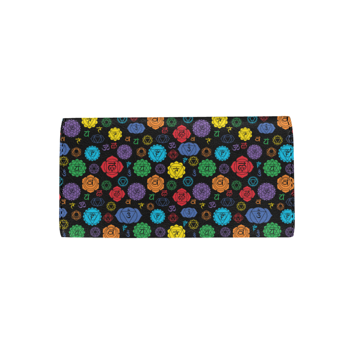Chakra Pattern Print Design 01 Women's Trifold Wallet