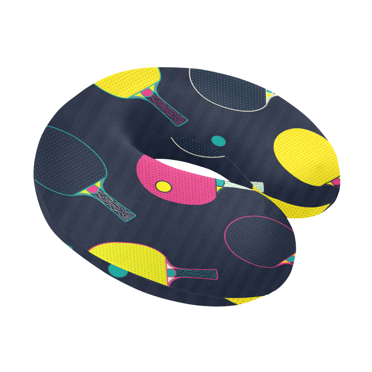 Ping Pong Pattern Print Design A04 U-Shaped Travel Neck Pillow