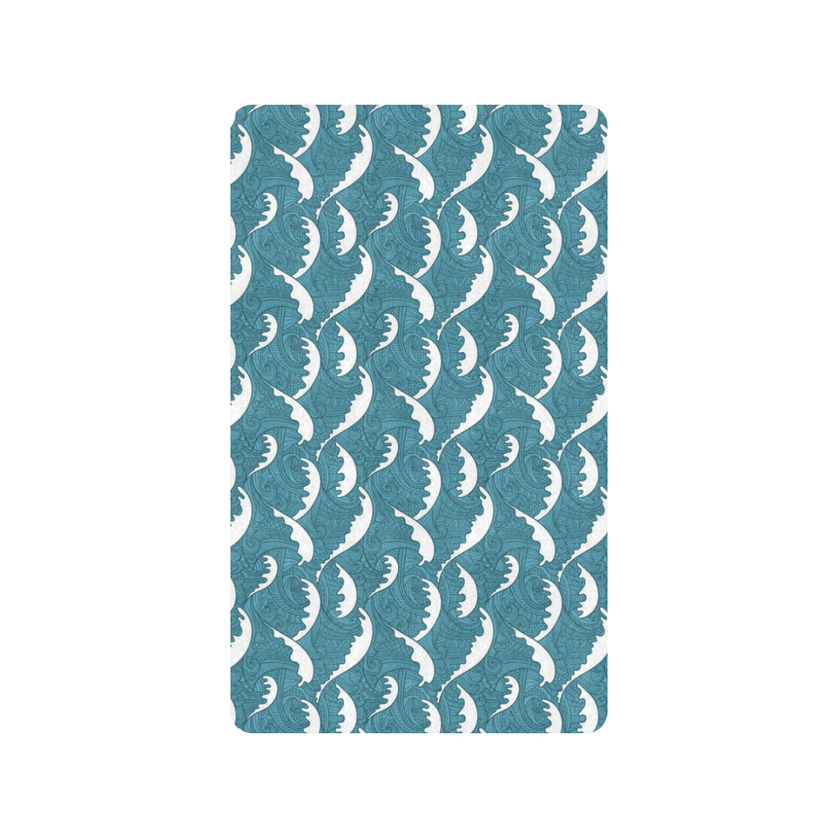 Surf Wave Tribal Design Rubber Doormat
