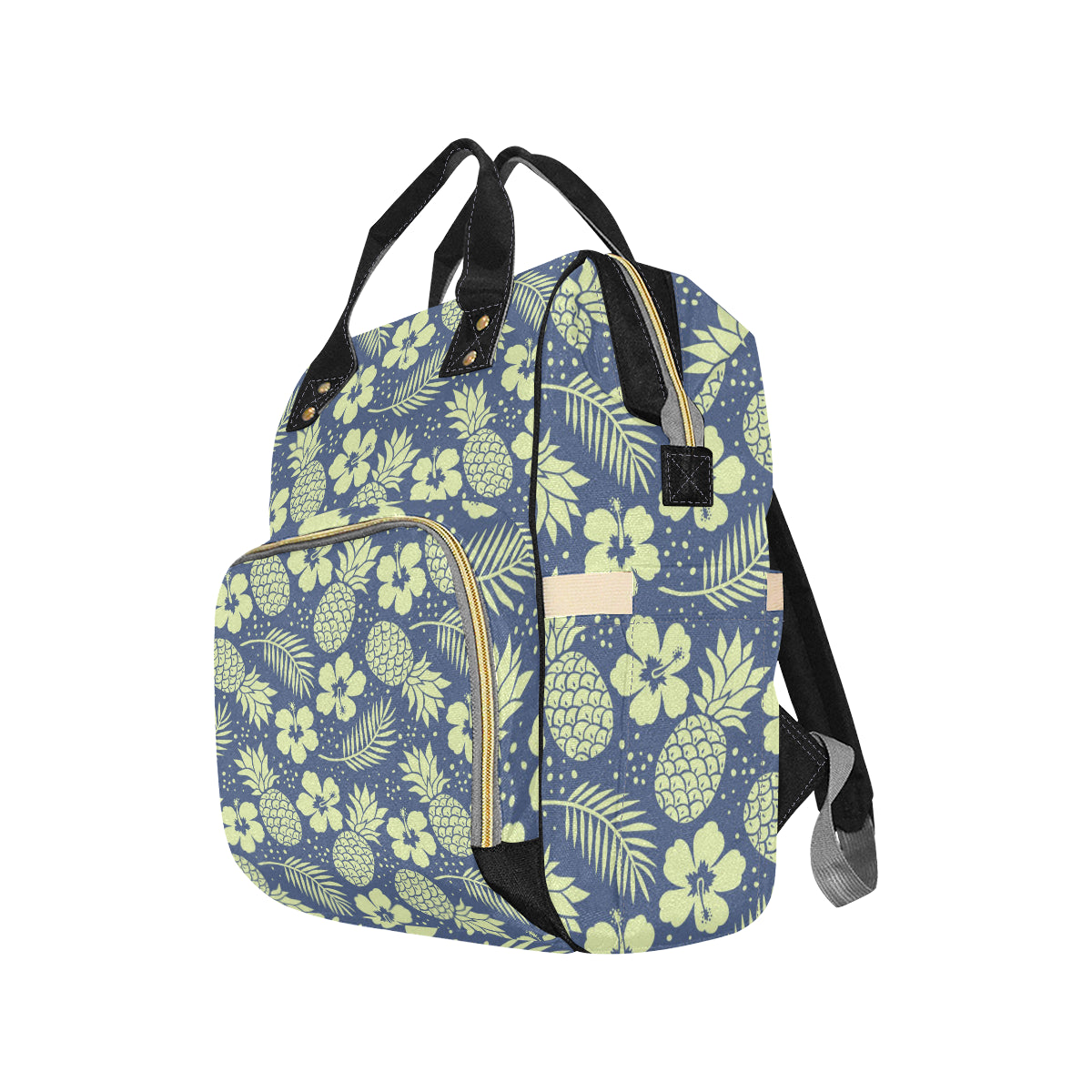 Pineapple Pattern Print Design PP07 Diaper Bag Backpack