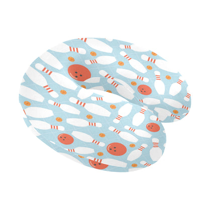 Bowling Pattern Print Design 09 U-Shaped Travel Neck Pillow