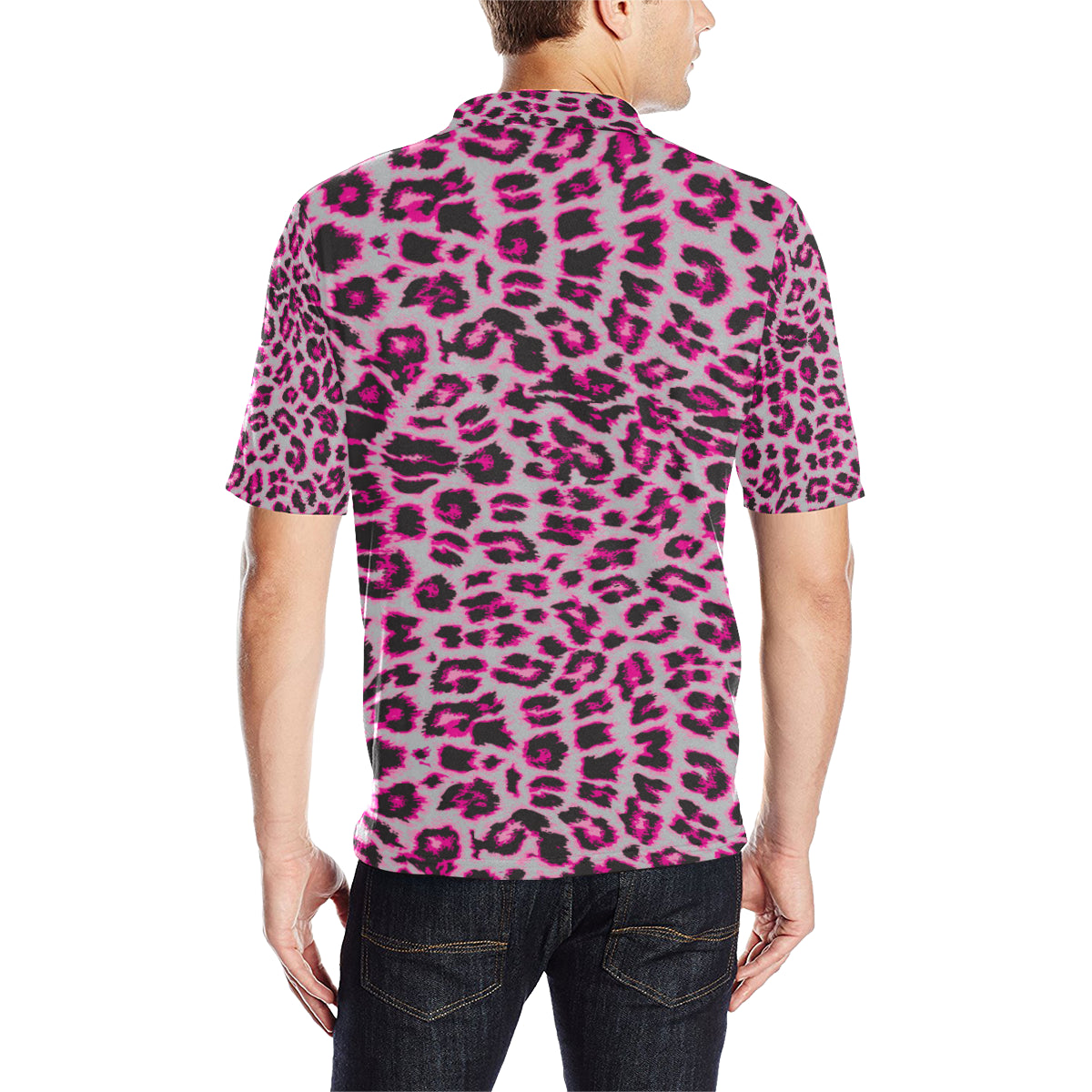 Leopard Pattern Print Design 02 Men Polo Shirt