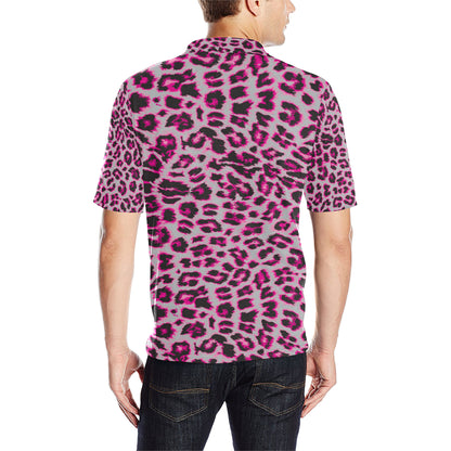 Leopard Pattern Print Design 02 Men Polo Shirt