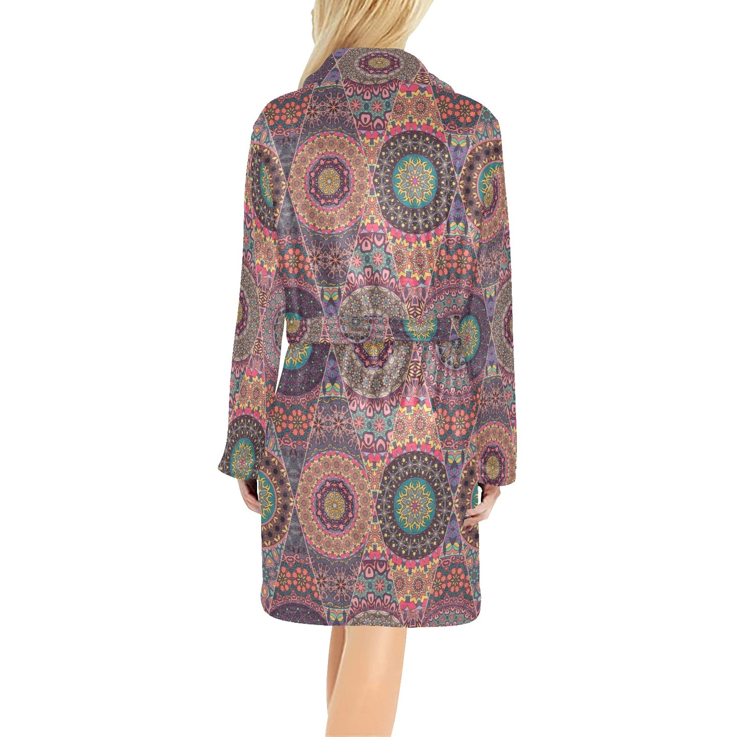 Bohemian Pattern Print Design 07 Women's Fleece Robe