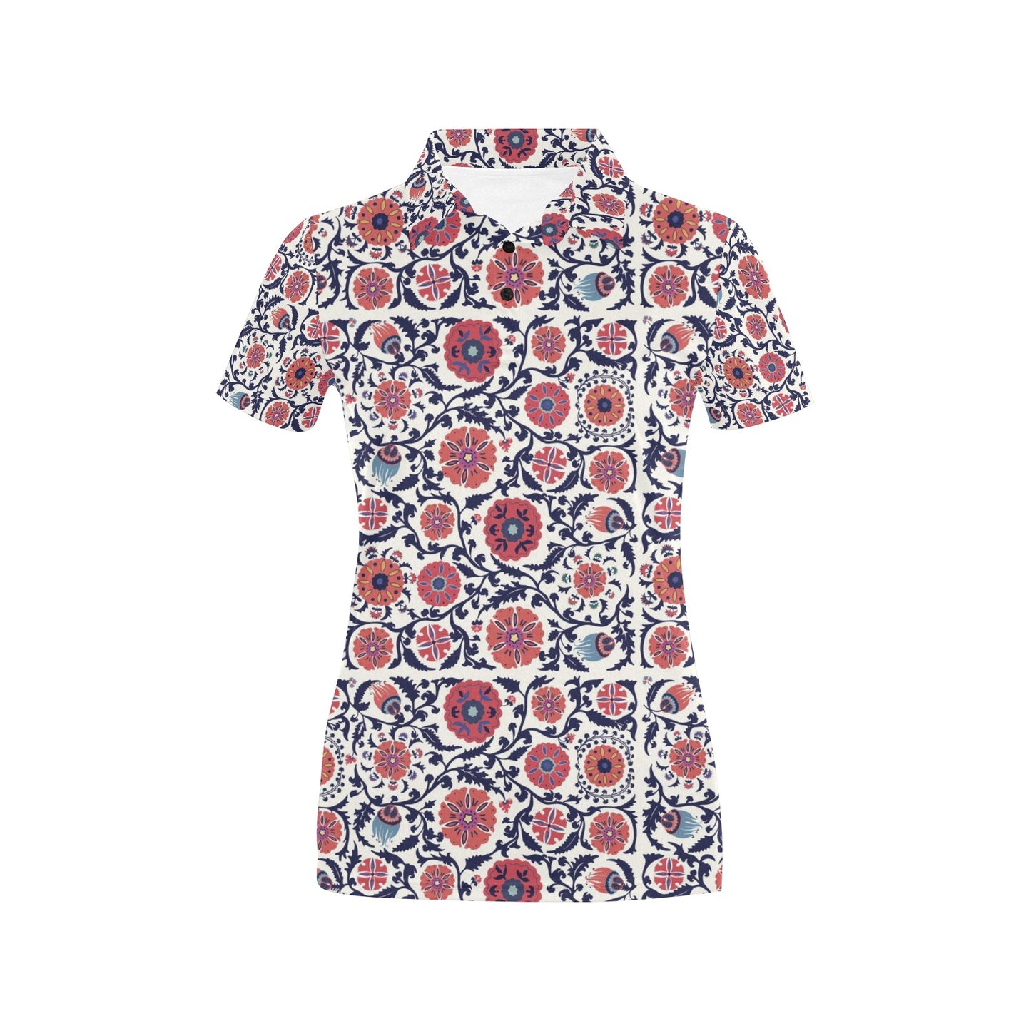 Suzani Print Design LKS304 Women's Polo Shirt