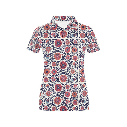 Suzani Print Design LKS304 Women's Polo Shirt
