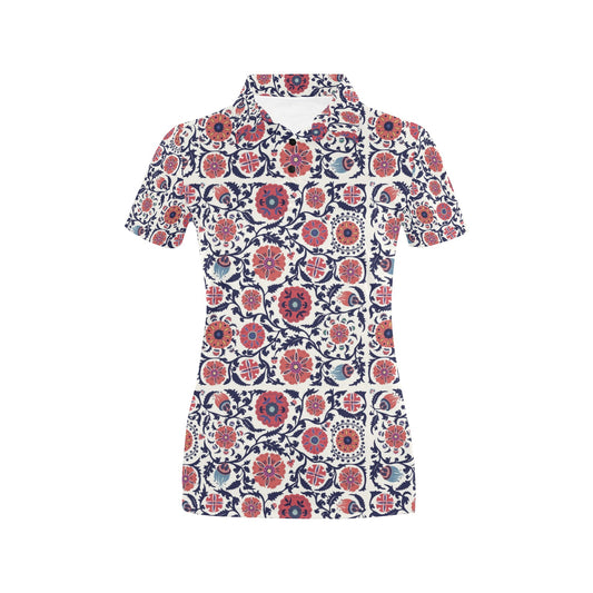Suzani Print Design LKS304 Women's Polo Shirt