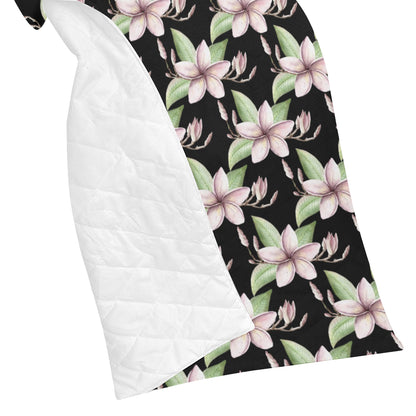 Plumeria Pattern Print Design PM02 Premium Quilt