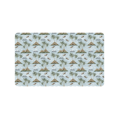 Aloha Hawaii island Design Themed Print Rubber Doormat