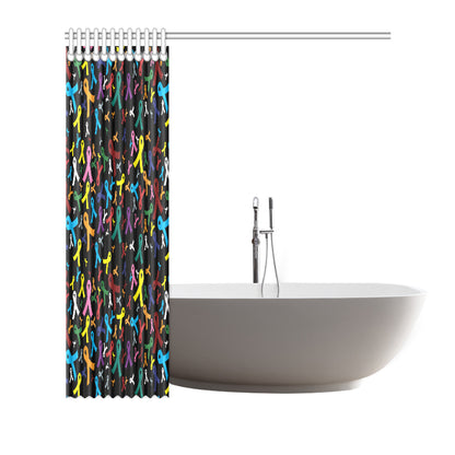 Cancer Awareness Pattern Print Design 03 Shower Curtain