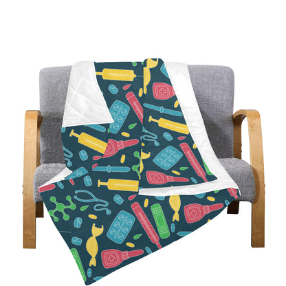 Phlebotomist Pattern Print Design A03 Premium Quilt