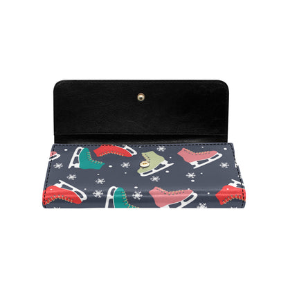 Ice Skate Pattern Print Design 04 Women's Trifold Wallet