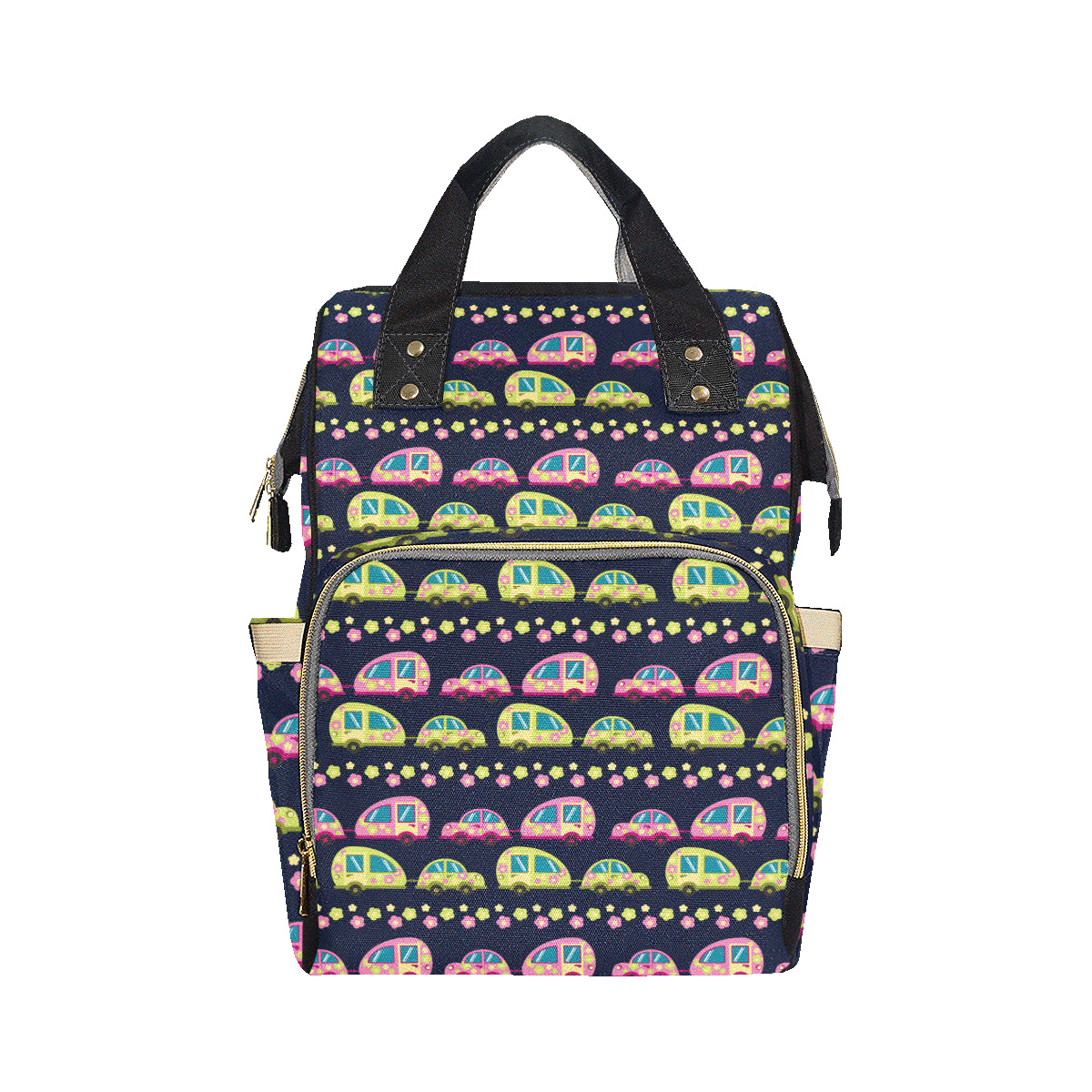 Camper Cute Camping Design No 3 Print Diaper Bag Backpack