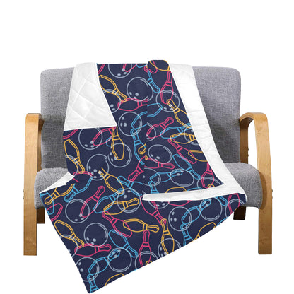 Bowling Pattern Print Design 07 Premium Quilt