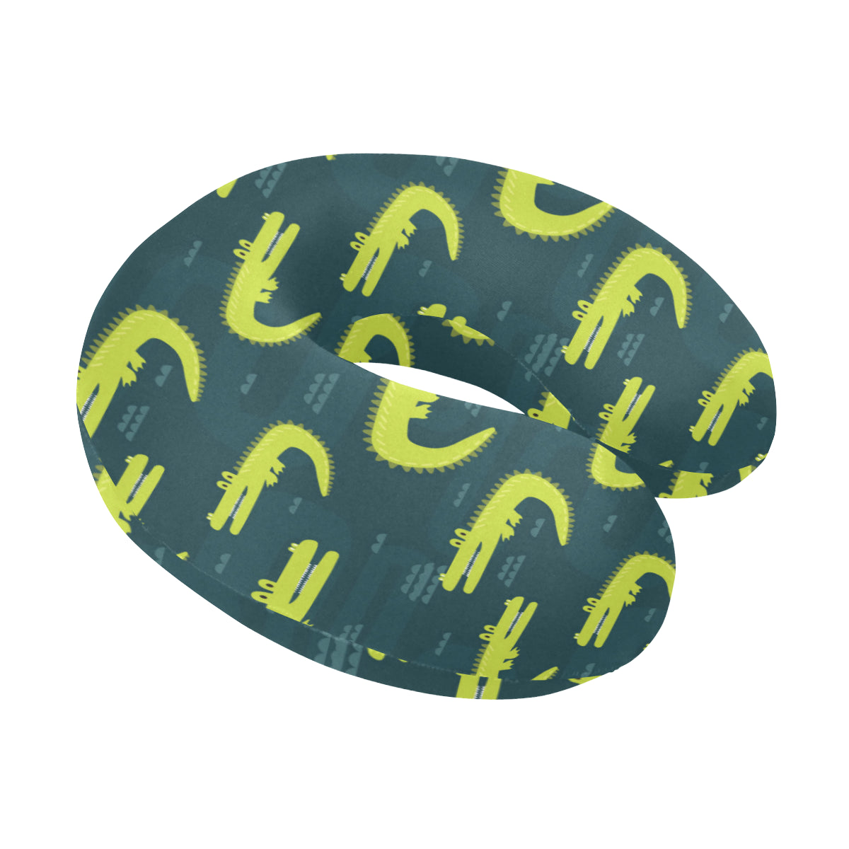 Alligator Pattern Print Design 03 U-Shaped Travel Neck Pillow