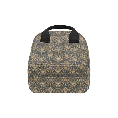 Damask Elegant Luxury Print Pattern Insulated Lunch Bag