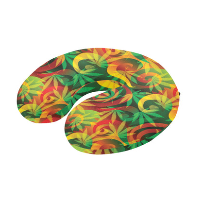Rastafarian Pattern Print Design A01 U-Shaped Travel Neck Pillow