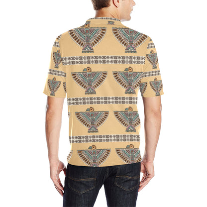 Native American Eagle Pattern Men Polo Shirt