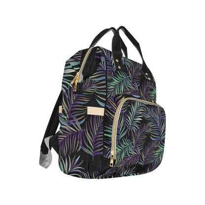 Tropical Palm Leaves Pattern Brightness Diaper Bag Backpack