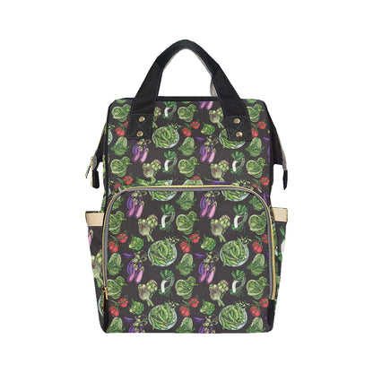 Lettuce Pattern Print Design 01 Diaper Bag Backpack