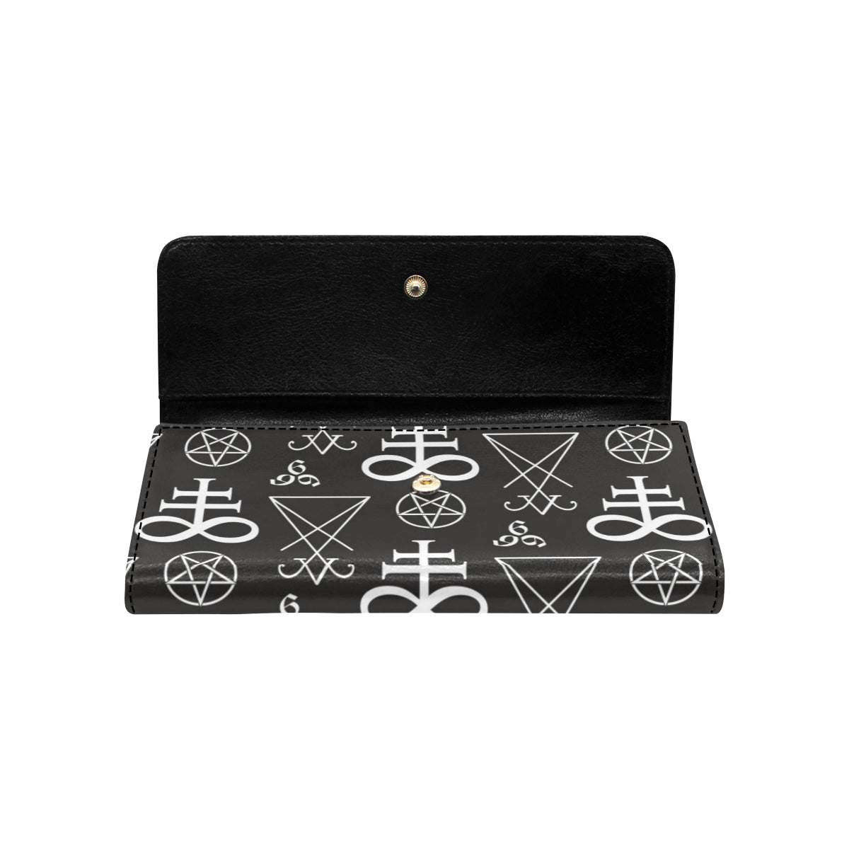 Pentagram Pattern Print Design A04 Women's Trifold Wallet