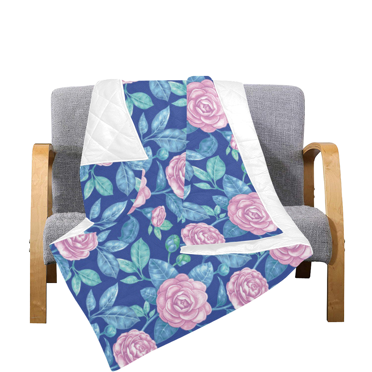 Camellia Pattern Print Design CM05 Premium Quilt