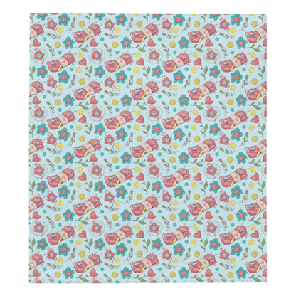 Crochet Pattern Print Design 01 Premium Quilt