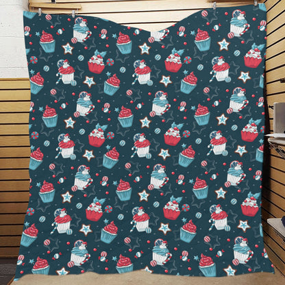Cupcake Pattern Print Design 03 Premium Quilt
