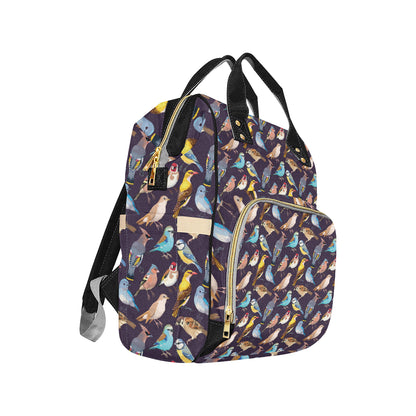 Bird Cute Print Pattern Diaper Bag Backpack