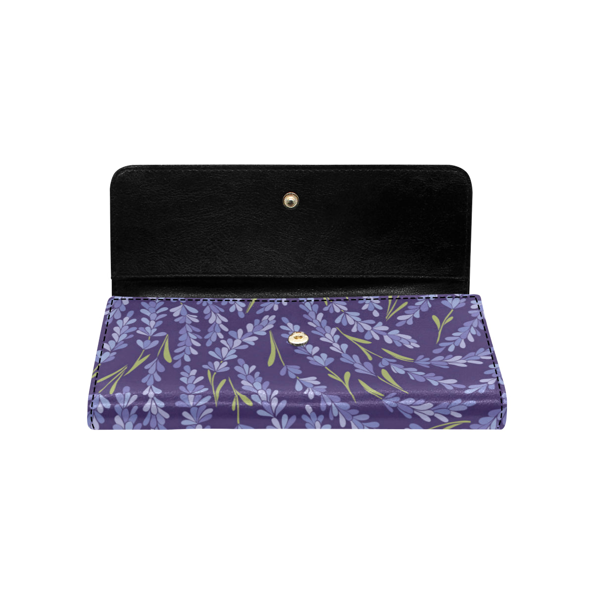 Lavender Pattern Print Design 03 Women's Trifold Wallet