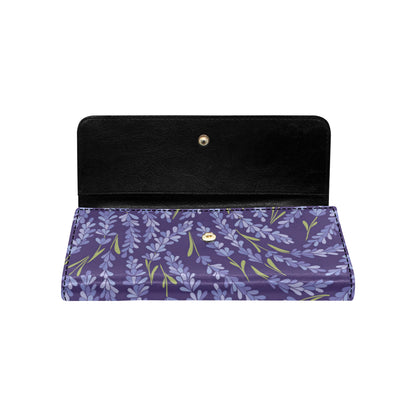 Lavender Pattern Print Design 03 Women's Trifold Wallet
