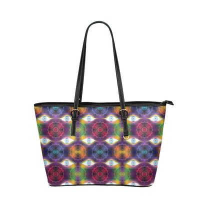 Chakra Eye Print Pattern Leather Tote Bag