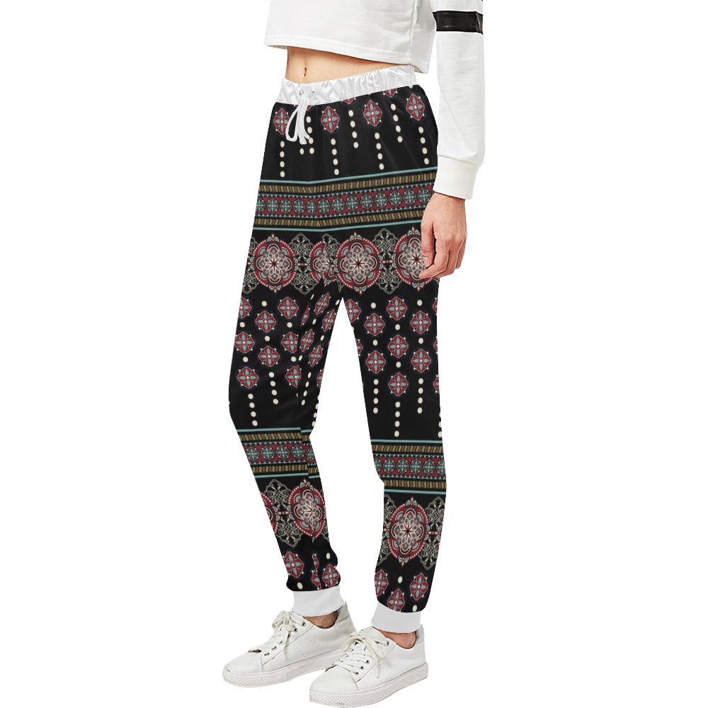 Ethnic Dot Style Print Pattern Unisex Sweatpants