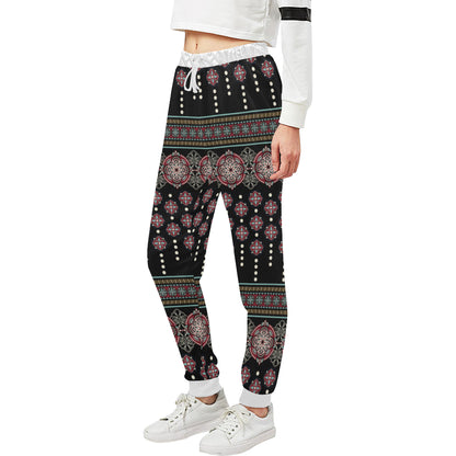 Ethnic Dot Style Print Pattern Unisex Sweatpants