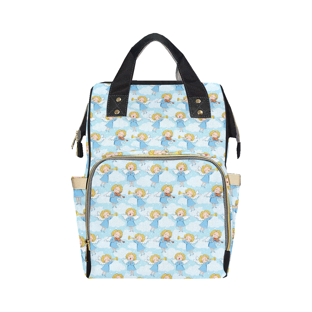 Angel Musician Pattern Print Design 09 Diaper Bag Backpack