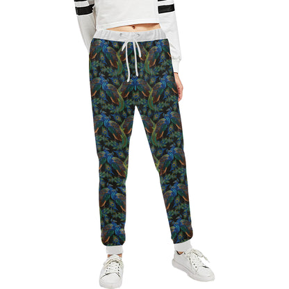 Peacock Themed Design Print Unisex Sweatpants