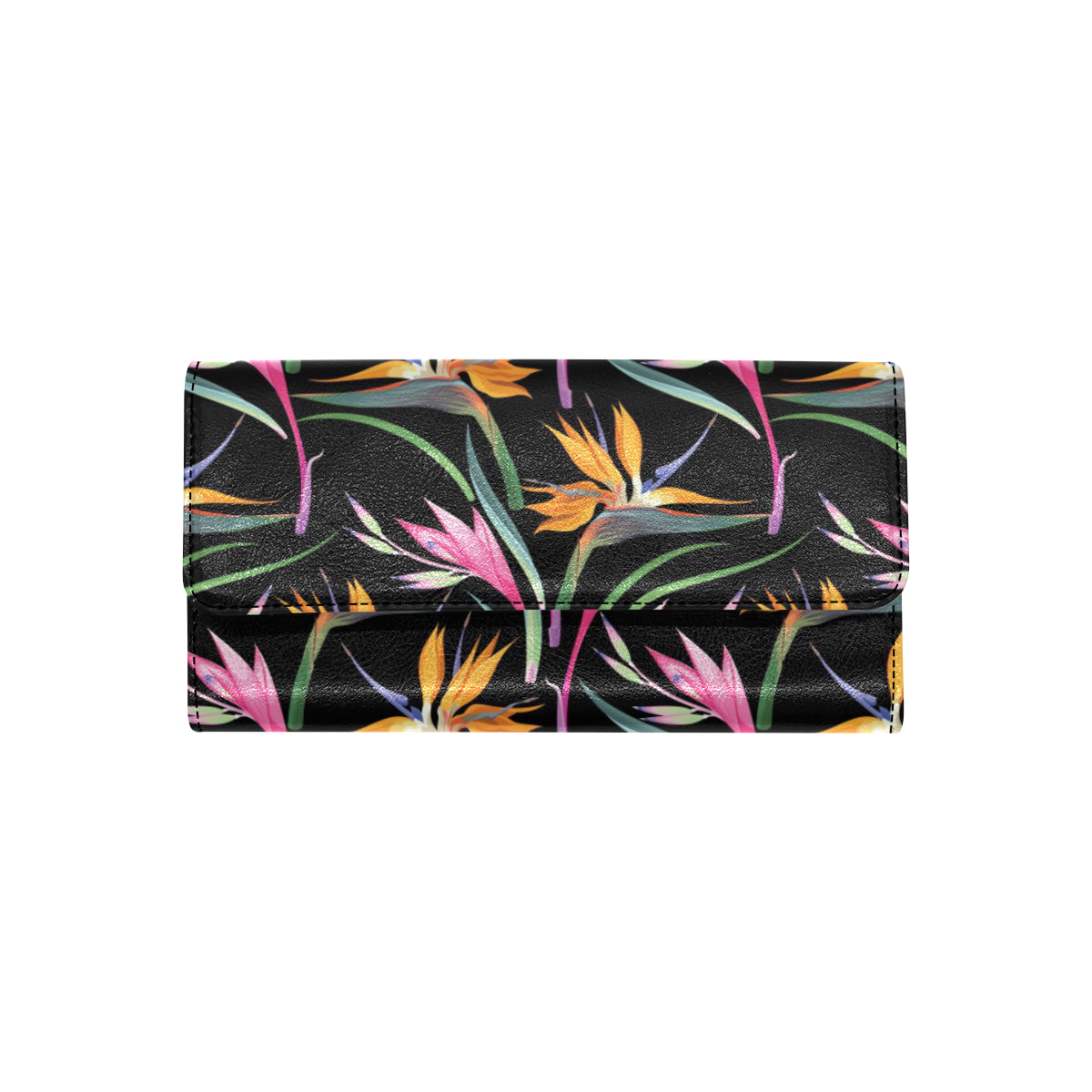 Tropical Flower Pattern Print Design TF017 Women's Trifold Wallet