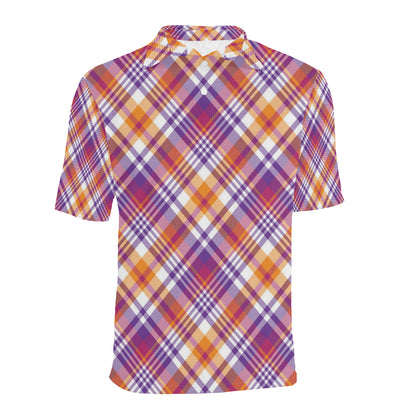 Madras Pattern Print Design 02 Men Polo Shirt
