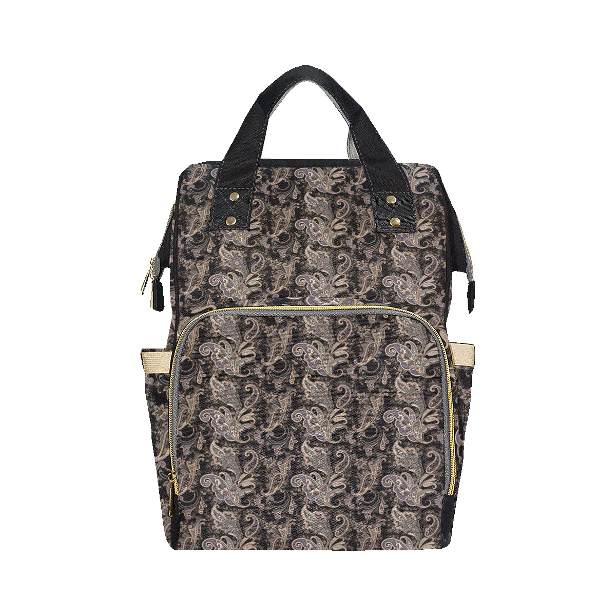 Paisley Mandala Design Print Diaper Bag Backpack