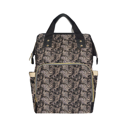 Paisley Mandala Design Print Diaper Bag Backpack