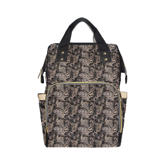 Paisley Mandala Design Print Diaper Bag Backpack
